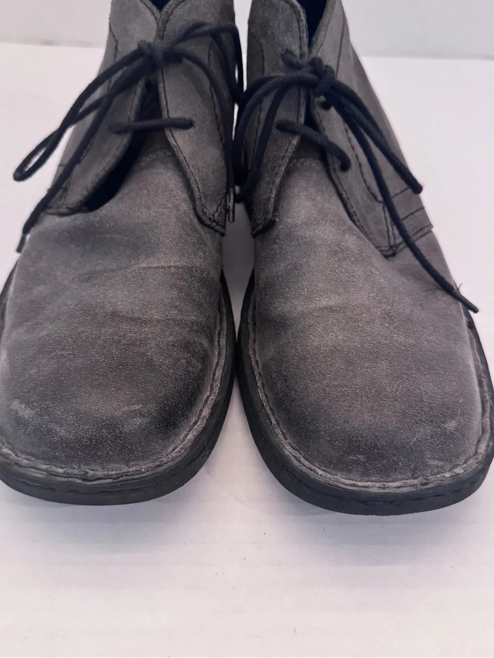 Born Harrison Chukka Shoes Heritage Mens 8.5 M Gray Leather Lace Up Rock Office
